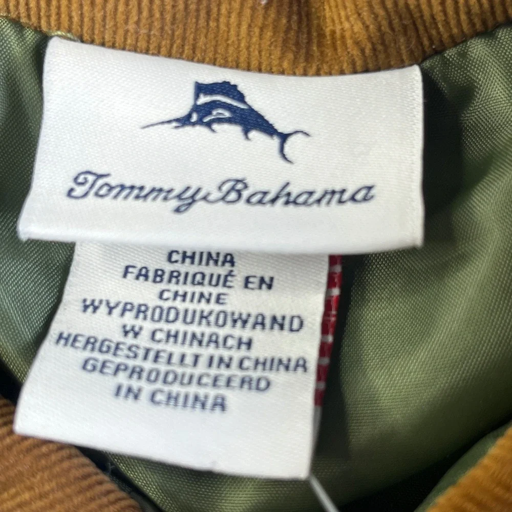 Tommy Bahama Kids Olive Green Quilted Barn Jacket Corduroy Trim 5T New‎